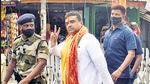 Bharatiya Janata Party (BJP) leader Suvendu Adhikari in Haldia on March 12 to file his nomination from the Nandigram seat for the upcoming West Bengal assembly polls. (PTI)