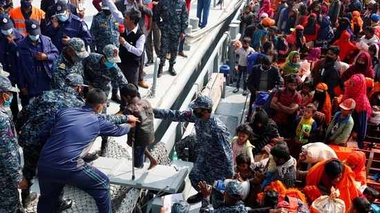 Bangladesh says the relocation is voluntary, but some of a first group to be moved spoke of being coerced. REUTERS/Mohammad Ponir Hossain/File Photo(REUTERS)