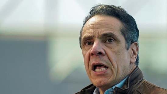 New York Governor Andrew Cuomo speaks at the COVID-19 vaccination site at Jacob K. Javits Convention Center in New York City, U.S. March 8, 2021. (Seth Wenig/Pool via REUTERS/File Photo)