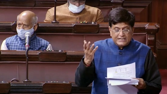 Union Minister Piyush Goyal speaks during the Budget Session of Parliament in Rajya Sabha, in New Delhi. (ANI Photo/RSTV) Union Minister Piyush Goyal speaks during the Budget Session of Parliament in Rajya Sabha, in New Delhi. (ANI Photo/RSTV)