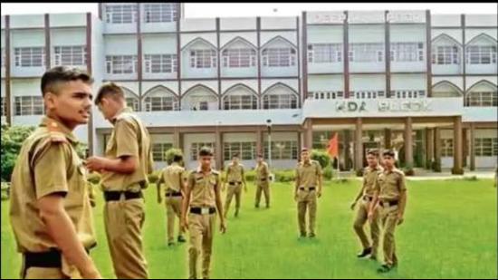 Sainik School Kunjpura campus is spread over 276 acres, a perfect blend of modern and old architecture. (HT PHOTO) Sainik School Kunjpura campus is spread over 276 acres, a perfect blend of modern and old architecture. (HT PHOTO)