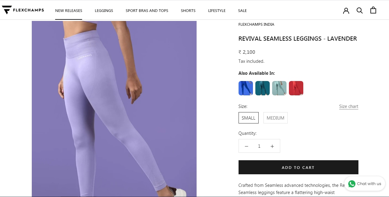 Mouni Roy’s lavender leggings from Flexchamps India (flexchamps.com)