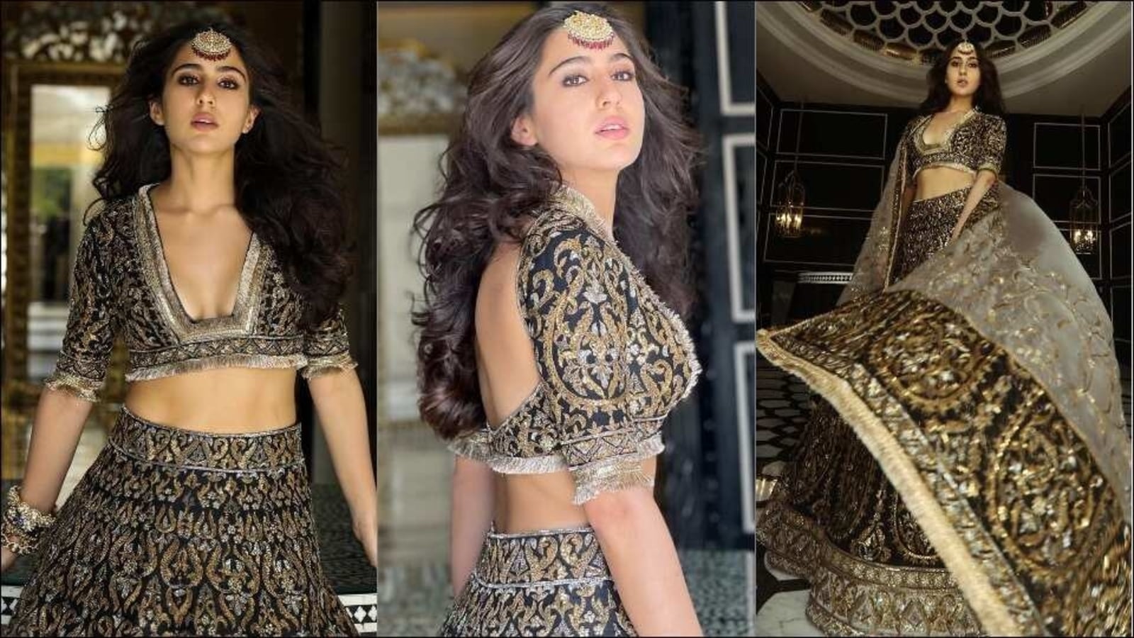 Sara Ali Khan makes a fiery appearance in a sequin red lehenga for a  jewellery brand shoot : Bollywood News - Bollywood Hungama