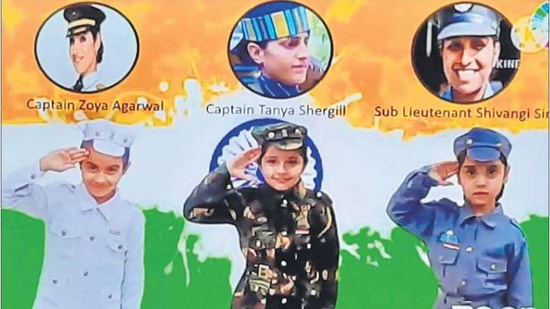 The students took part in the show titled Sashakt Bharat -- Fit Hai Toh Hit Hai India with enthusiasm.