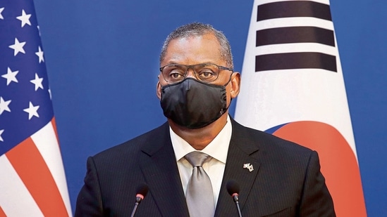 US defence secretary Lloyd Austin may or may not bring up Menendez’s issues in his meetings in New Delhi. (MINT_PRINT) US defence secretary Lloyd Austin may or may not bring up Menendez’s issues in his meetings in New Delhi. (MINT_PRINT)