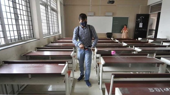 Only around five states have decided to open up schools, and almost all of them will allow only students from senior classes to attend. (Sunil Ghosh/HT Photo) Only around five states have decided to open up schools, and almost all of them will allow only students from senior classes to attend. (Sunil Ghosh/HT Photo)
