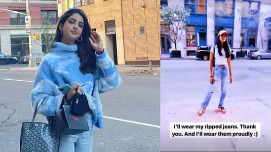 Navya Naveli Nanda was among the first ones to express disappointment with the Uttarakhand chief minister’s statement. She shared a picture in a ripped denims on Instagram and wrote, "I'll wear my ripped jeans. Thank you. And I'll wear them proudly :)."
