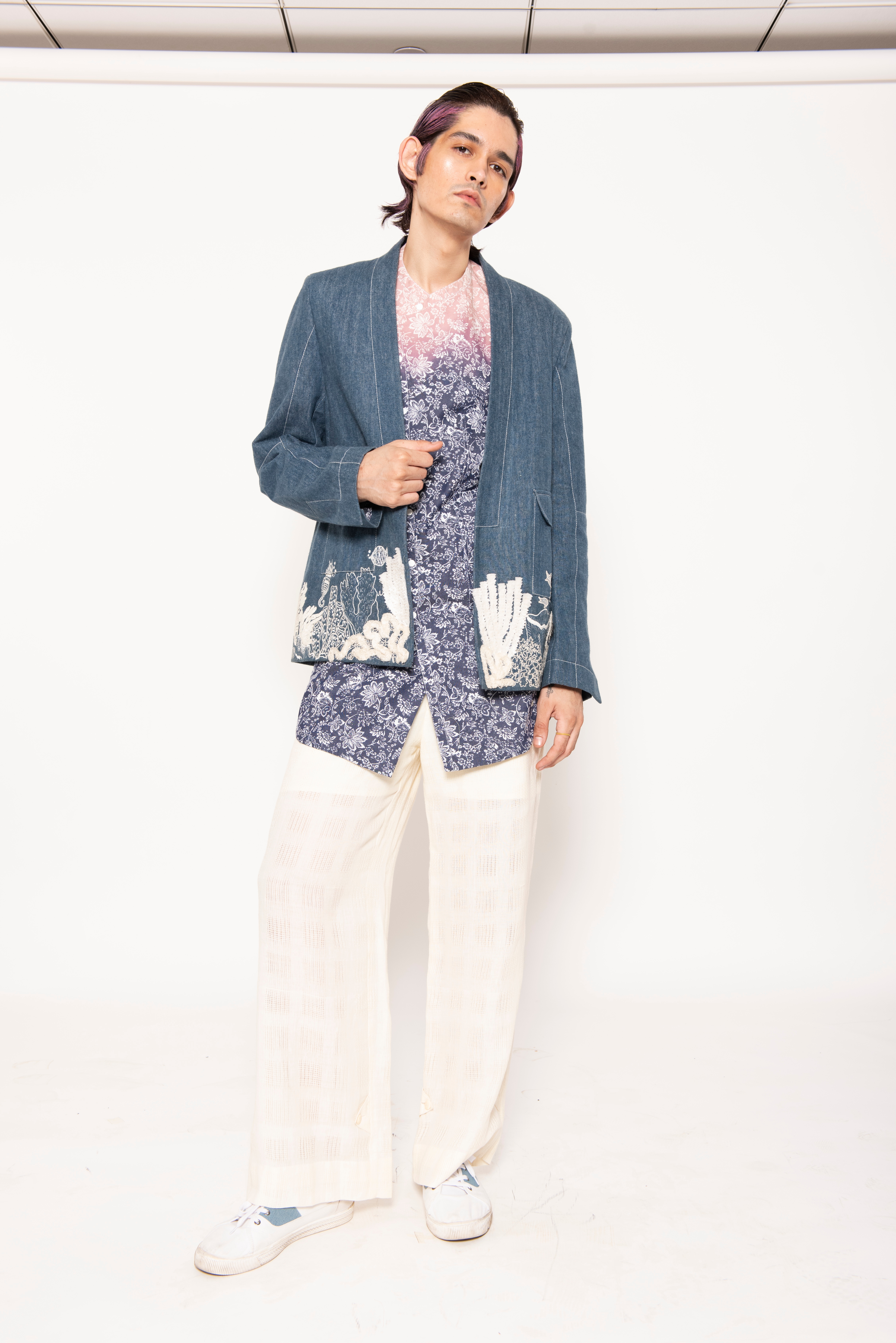 One label that merits special attention is Khanijo, who presented a ménage à trois of prints, embroideries and weaves. (Photo: Instagram/FDCIOfficial) One label that merits special attention is Khanijo, who presented a ménage à trois of prints, embroideries and weaves. (Photo: Instagram/FDCIOfficial)