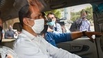 Sachin Vaze after being produced by NIA in a court following his arrest, in Mumbai on Sunday, March 14. (PTI File Photo ) Sachin Vaze after being produced by NIA in a court following his arrest, in Mumbai on Sunday, March 14. (PTI File Photo )