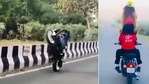 The image shows people doing bike stunts.(Twitter/@Uppolice) The image shows people doing bike stunts.(Twitter/@Uppolice)