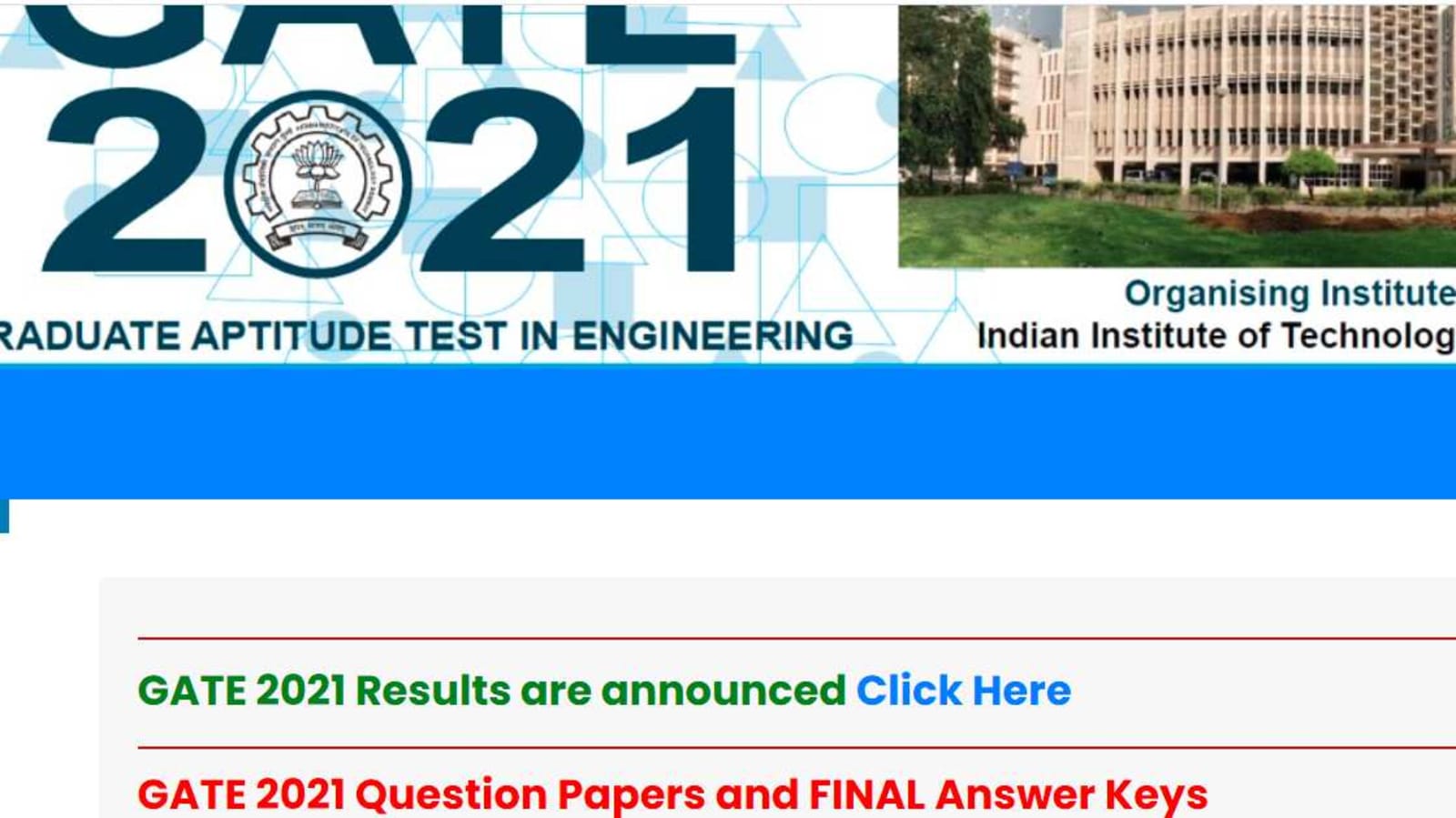 GATE 2021 outcomes declared at gate.iitb.ac.in, this is the right way to examine