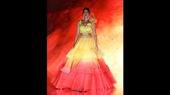 An ombre tulle concoction by Suneet Varma at FDCI x Lakme Fashion Week (Photo: Instagram/FDCI) An ombre tulle concoction by Suneet Varma at FDCI x Lakme Fashion Week (Photo: Instagram/FDCI)