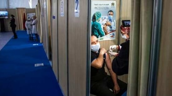 FILE - In this Jan. 29, 2021, file photo a Moroccan nurse administers the AstraZeneca COVID-19 vaccine to a health worker, on the first day of the vaccination campaign, in Rabat, Morocco. The suspension of the AstraZeneca vaccine in several European countries could fuel skepticism about the shot far beyond their shores, potentially threatening the rollout of a vaccine that is key to the global strategy to stamp out the coronavirus pandemic, especially in developing nations. (AP Photo/Mosa'ab Elshamy, File)(AP) FILE - In this Jan. 29, 2021, file photo a Moroccan nurse administers the AstraZeneca COVID-19 vaccine to a health worker, on the first day of the vaccination campaign, in Rabat, Morocco. The suspension of the AstraZeneca vaccine in several European countries could fuel skepticism about the shot far beyond their shores, potentially threatening the rollout of a vaccine that is key to the global strategy to stamp out the coronavirus pandemic, especially in developing nations. (AP Photo/Mosa'ab Elshamy, File)(AP)