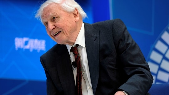 This picture shows Sir David Attenborough during an interview.(REUTERS)