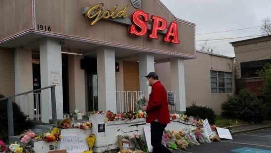 Three of the women died at the Gold Spa in Atlanta, while the fourth woman died across the street at Aromatherapy Spa. (REUTERS)