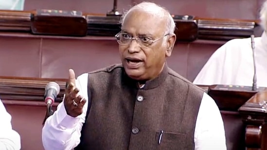 Leader of opposition Mallikarjun Kharge. (ANI) Leader of opposition Mallikarjun Kharge. (ANI)