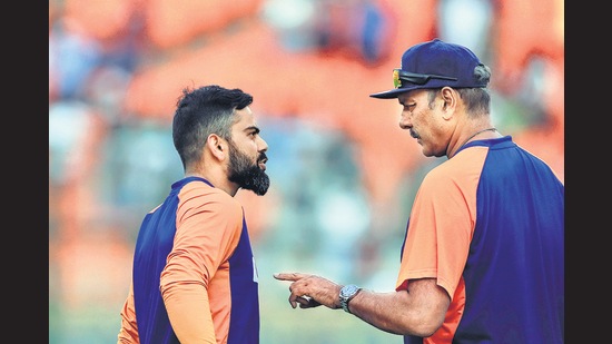 Captain Virat Kohli and head coach Ravi Shastri. The record of the current India team can only come from a culture that rewards excellence but is patient with failure; one where players feel safe and inspired. (AP)