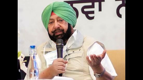 Chief minister Capt Amarinder Singh imposed strict restrictions to curb the Covid-19 spread in Punjab on Friday. (HT Photo) Chief minister Capt Amarinder Singh imposed strict restrictions to curb the Covid-19 spread in Punjab on Friday. (HT Photo)