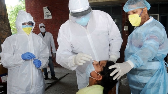 Patiala reported 110 new Covid-19 cases on Thursday and is one among the most affected districts in Punjab with 18,087 total cases reported. (HT Photo) Patiala reported 110 new Covid-19 cases on Thursday and is one among the most affected districts in Punjab with 18,087 total cases reported. (HT Photo)
