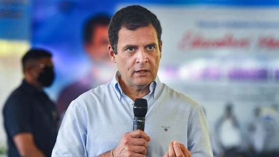 Congress leader Rahul Gandhi has been attacking the government over the handling of the farmers agitation and the pandemic.(PTI)