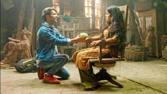 Rajkummar Rao and Janhvi Kapoor in Roohi. She plays a small-town girl who also happens, occasionally, to be a fearsome chudail. The film has performed better than expected. “But my enthusiasm waned as the film descended into tedium — despite the strenuous efforts of its lead actors,” Chopra says.