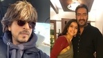 Shah Rukh Khan and Ajay Devgn join hands for a new ad. Shah Rukh Khan and Ajay Devgn join hands for a new ad.