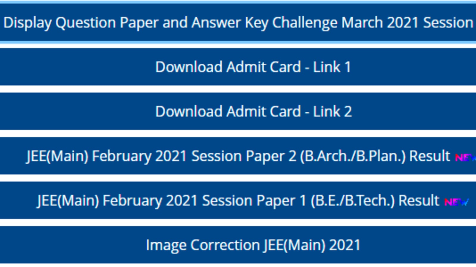 JEE Primary March 2021 examination reply key launched at jeemain.nta.nic.in