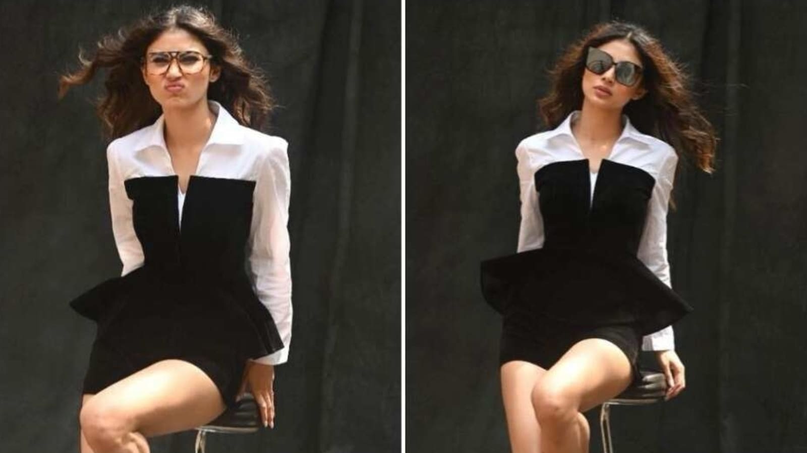 Mouni Roy Is A Chic Boss Babe In ₹2k Velvet Top And Shorts Set See