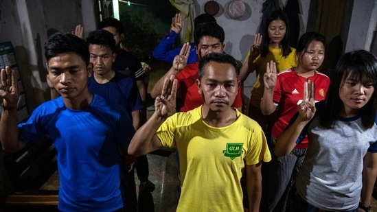 Myanmarese people fleeing the coup have taken shelter in eight districts and most of them are being handled by local NGOs. (AP Photo/Anupam Nath) (AP) Myanmarese people fleeing the coup have taken shelter in eight districts and most of them are being handled by local NGOs. (AP Photo/Anupam Nath) (AP)