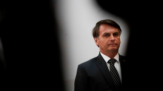 Brazil's President Jair Bolsonaro attends a Mercosur trade bloc summit, in Bento Goncalves, Brazil.(Reuters)