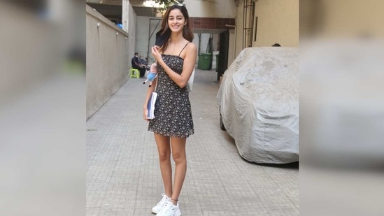 She completed the look with a pair of white chunky sneakers and a matching large tote bag.(Varinder Chawla)