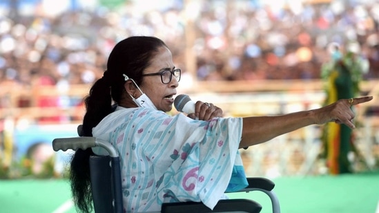 West Bengal Chief Minister Mamata Banerjee addresses a public meeting ahead of the state assembly polls, in Purba Medinipur. (PTI Photo) West Bengal Chief Minister Mamata Banerjee addresses a public meeting ahead of the state assembly polls, in Purba Medinipur. (PTI Photo)