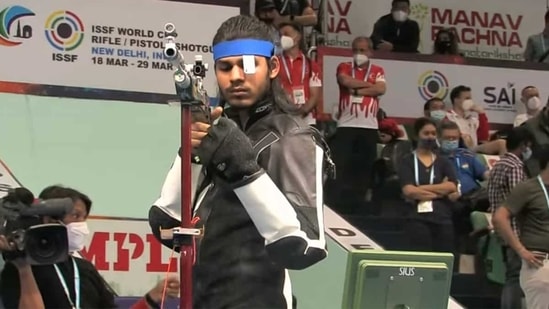 Divyansh Panwar shot 228.1 (Twitter) Divyansh Panwar shot 228.1 (Twitter)