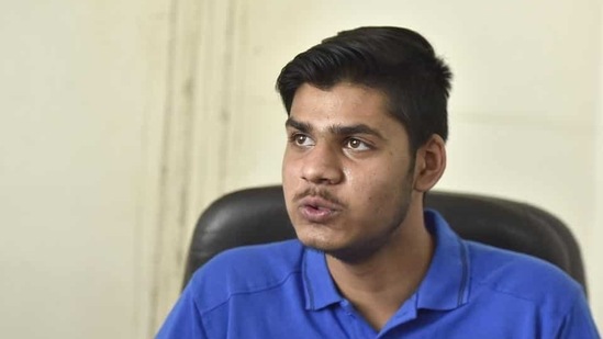 Shooter Divyansh Panwar during an interview at National Rifle Association of India office.(Sanjeev Verma/HT PHOTO) Shooter Divyansh Panwar during an interview at National Rifle Association of India office.(Sanjeev Verma/HT PHOTO)