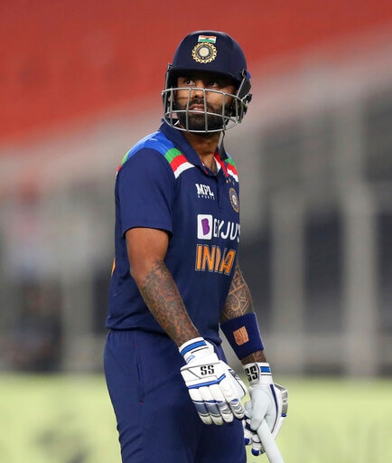 File image of Suryakumar Yadav.(AP)