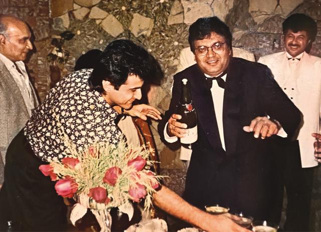 Subhash Ghai and Sanjay at Anil’s birthday celebrations