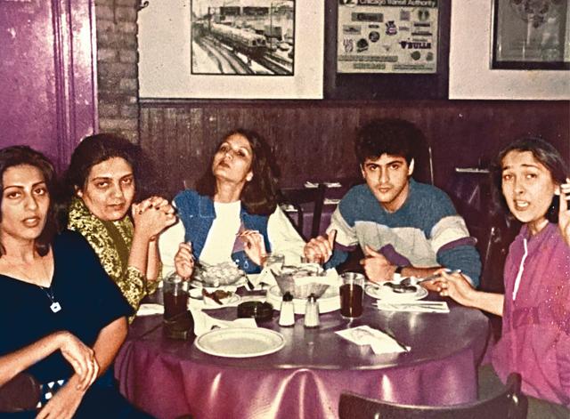 At a restaurant in London with (left) sister-in-law Sunita, Daksha, Meera Ruia and Rima Kapoor