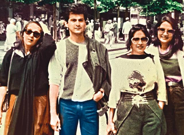 (From left) Sunita Kapoor, Sanjay, Rima Kapoor, and Meera Ruia on a trip to Switzerland