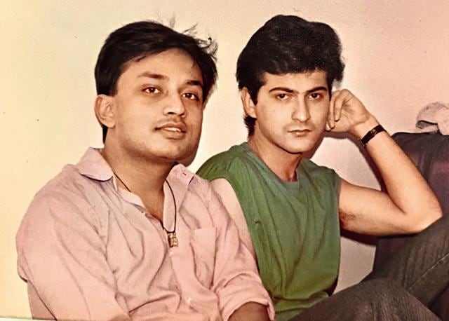 The actor with his batchmate Sharad Mathur