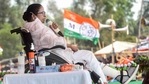 Mamata Banerjee, who addressed two rallies in East Midnapore district on Sunday, did not hide her displeasure, also accusing the Adhikaris of swindling funds (PTI Photo) (PTI) Mamata Banerjee, who addressed two rallies in East Midnapore district on Sunday, did not hide her displeasure, also accusing the Adhikaris of swindling funds (PTI Photo) (PTI)