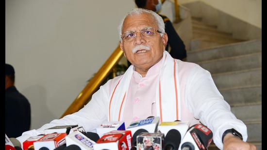 Haryana chief minister Manohar Lal Khattar. (HT Photo)