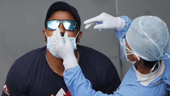 Nepal in recent days also has seen a steady rise in the number of Covid-19 cases though the mortality rate due to the virus has skidded downwards.(AP) Nepal in recent days also has seen a steady rise in the number of Covid-19 cases though the mortality rate due to the virus has skidded downwards.(AP)