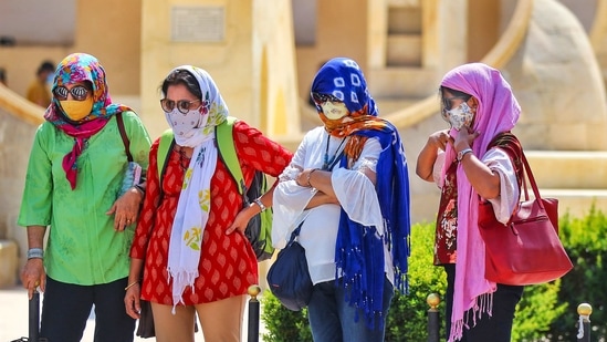 Tourists visit historical Jantar Mantar in Jaipur on Feb. 23, 2021. (PTI File Photo) Tourists visit historical Jantar Mantar in Jaipur on Feb. 23, 2021. (PTI File Photo)