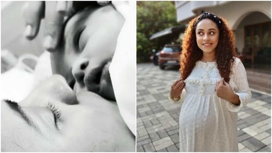 Pearle Maaney gave birth to a baby girl on Saturday.