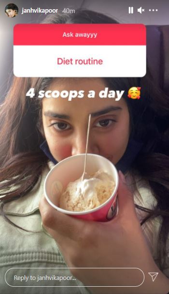 Janhvi's idea of being on a diet. Janhvi's idea of being on a diet.