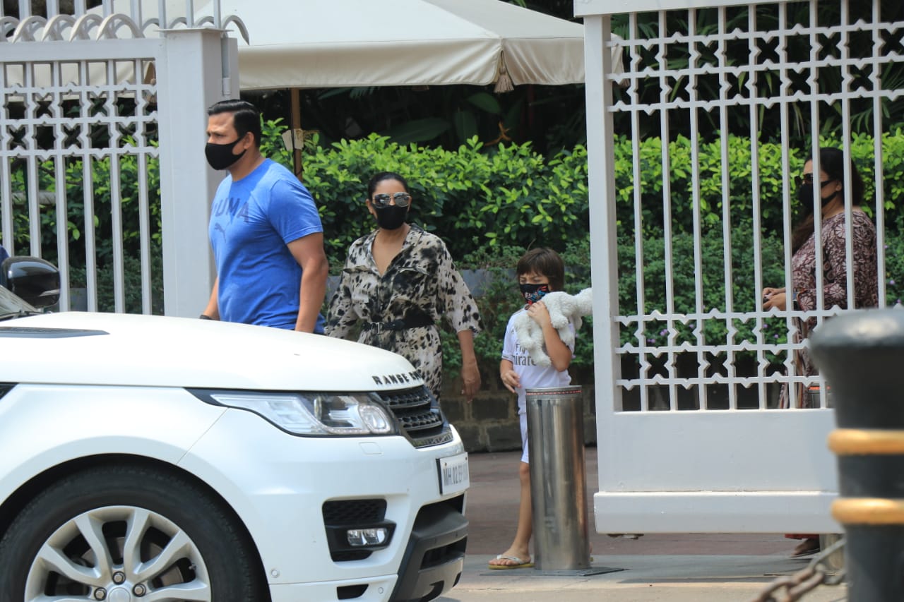 Gauri Khan with son AbRam in Mumbai. Gauri Khan with son AbRam in Mumbai.