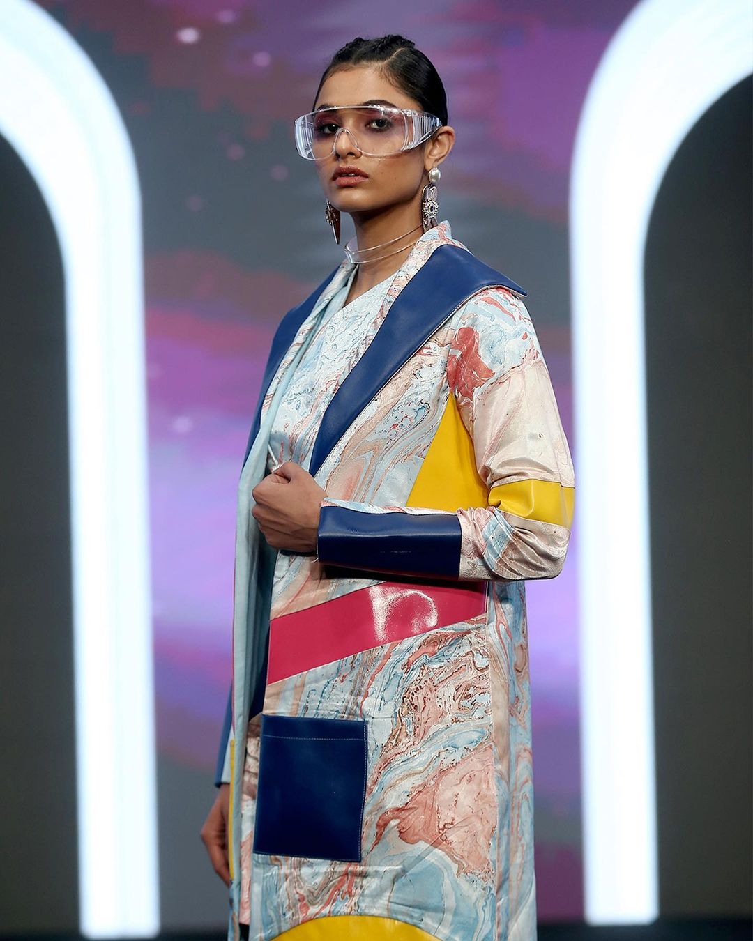 A model at FDCI x Pearl Academy First Cut show which attempted to break the rigid and dated social constructs at FDCI x Lakme Fashion Week (Photo: Instagram/FDCIOfficial) A model at FDCI x Pearl Academy First Cut show which attempted to break the rigid and dated social constructs at FDCI x Lakme Fashion Week (Photo: Instagram/FDCIOfficial)