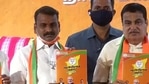 Union minister Nitin Gadkari was present at the manifesto release function in Chennai on Monday.(ANI Photo) Union minister Nitin Gadkari was present at the manifesto release function in Chennai on Monday.(ANI Photo)