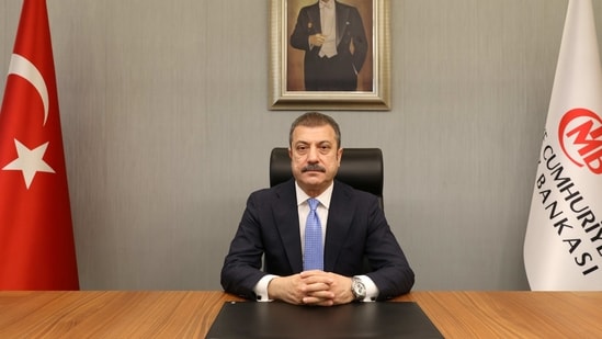 Turkey's new Central Bank Governor Sahap Kavcioglu sits at his office in Ankara, Turkey.(Reuters)