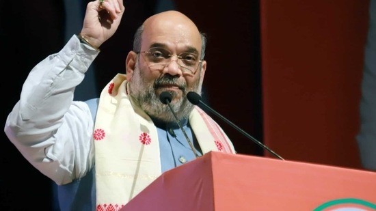 The Congress has created a rift between Assamese and Bengalis, plains and hills and Upper and Lower Assam, while the "BJP has taken all smaller communities together and bonded them through development," Shah claimed.(ANI Photo) The Congress has created a rift between Assamese and Bengalis, plains and hills and Upper and Lower Assam, while the "BJP has taken all smaller communities together and bonded them through development," Shah claimed.(ANI Photo)